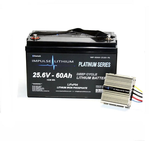 24v 60Ah Platinum Series Lithium Battery w/ DC Charger