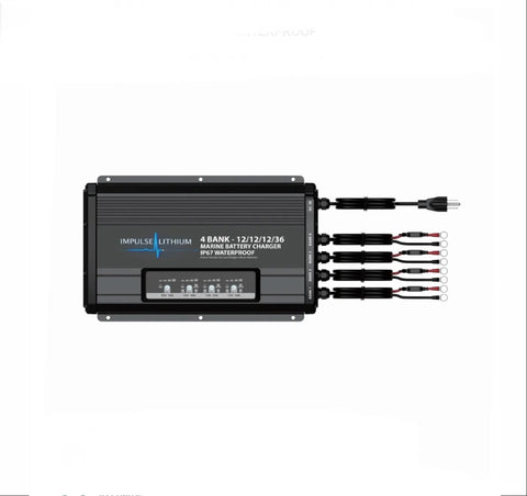 Impulse Lithium 4 Bank Charger 12/12/12/36