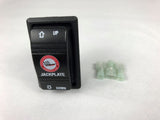 Jack plate rocker switch with bezel