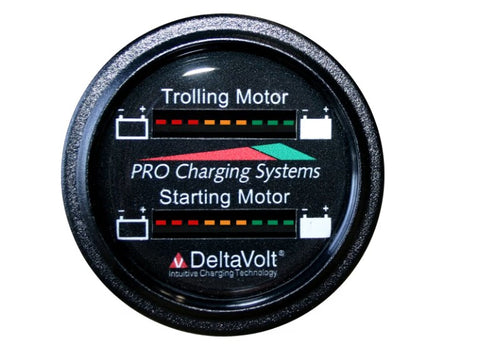 Dual Pro Lithium Battery Gauge - Dual - Round Display -  USED