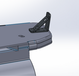 Power-Pole Deck Mount - 0" Setback - 6" Rise - Black