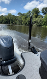 Power-Pole Deck Mount - 0" Setback - 6" Rise - Black
