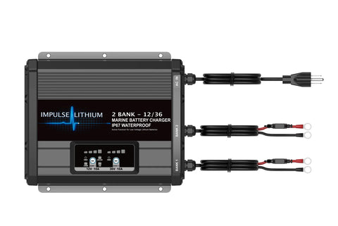 Impulse Lithium 2 Bank – 12/36 AC Charger – 10a Per Bank