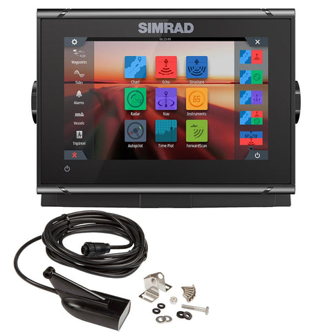 Simrad GO7 XSR Chartplotter/Fishfinder w/Active Imaging 3-in-1 Transom Mount Transducer & C-MAP Discover Chart