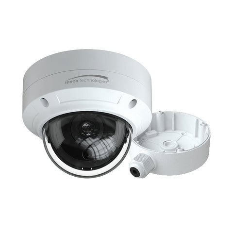 Speco 4MP H.265 AI Dome IP Camera w/IR 2.8mm Fixed Lens - White Housing w/Included Junction Box (Power Over Ethernet)