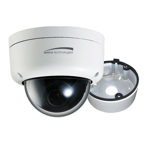Speco 2MP Ultra Intesifier® IP Dome Camera 3.6mm Lens - White Housing w/Removable Black Cover & Included Junction Box