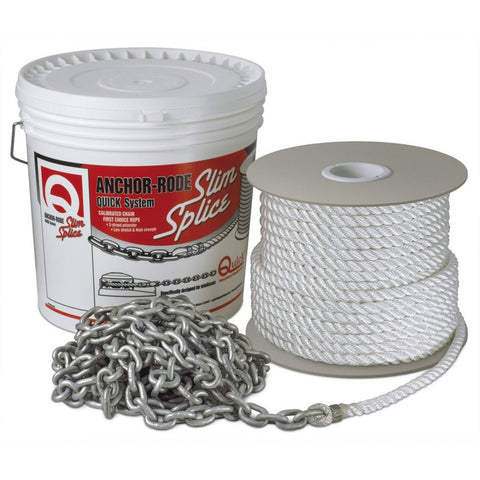 Quick Anchor Rode 20' - 7mm Chain - 100' - 1/2" 3 Plait Rope