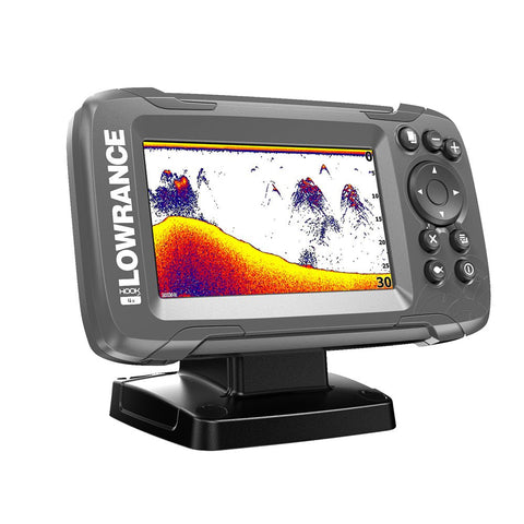 Lowrance HOOK²-4x 4" Bullet Fishfinder Transom Mount Bullet Skimmer Transducer