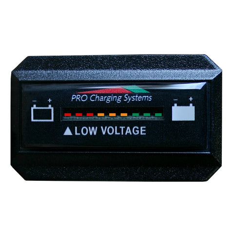 Dual Pro Battery Fuel Gauge - DeltaView® Link Compatible - Rectangle - 36V System (3-12V Battery, 6-6V Batteries)