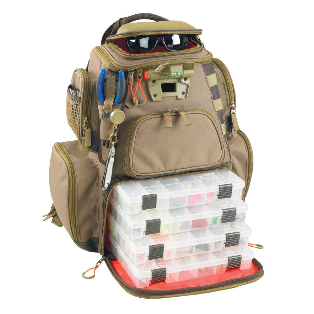 Wild River NOMAD Lighted Tackle Backpack w/4 PT3600 Trays – Hydrilla Gear