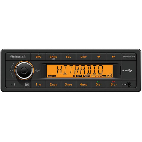 Continental Stereo w/AM/FM/BT/USB - Harness Included - 12V